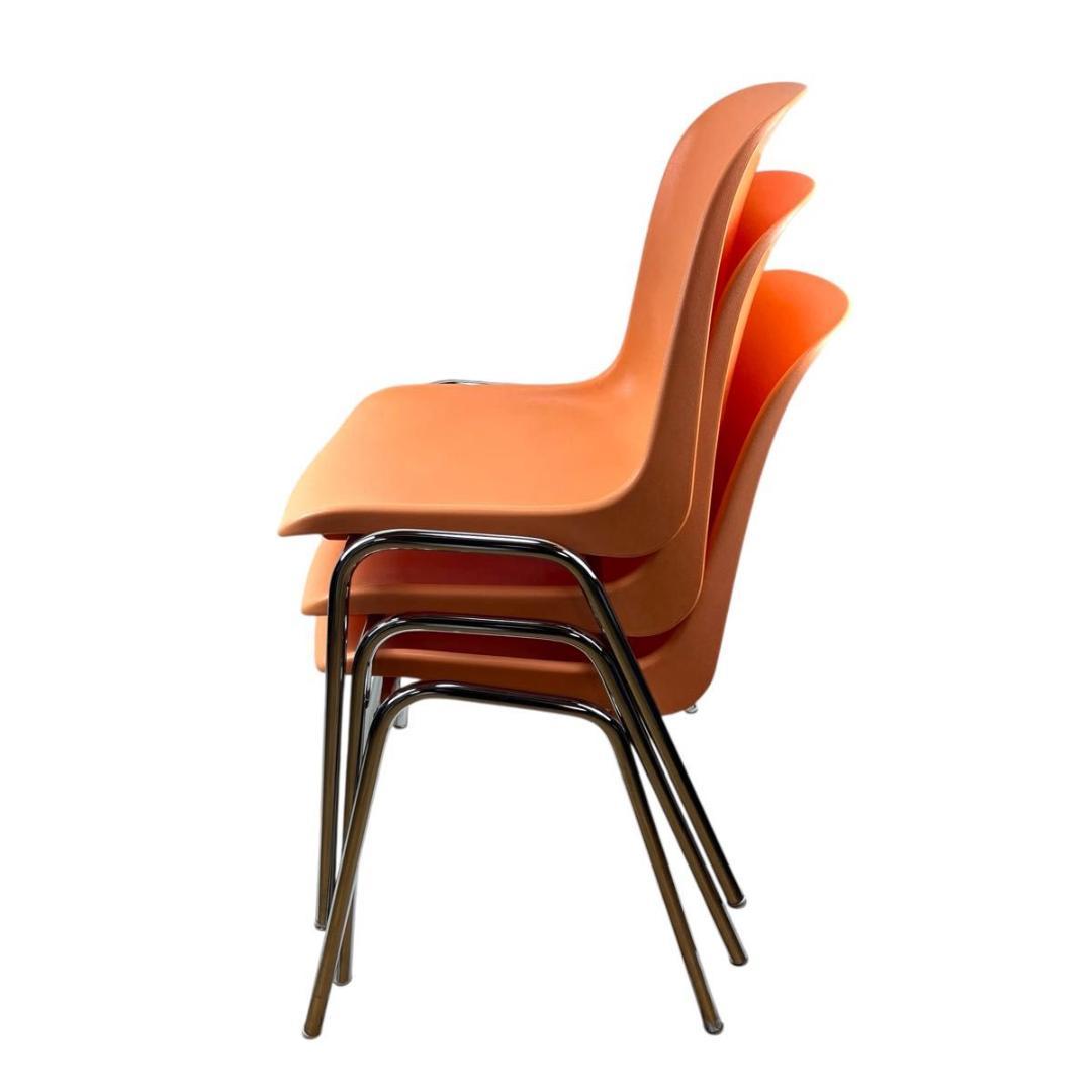 イタリア製】MOD ELENA スタッキングチェア 3脚セット オレンジ - メルカリ