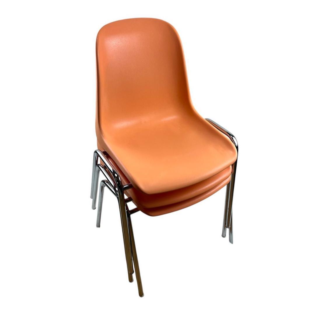 イタリア製】MOD ELENA スタッキングチェア 3脚セット オレンジ - メルカリ