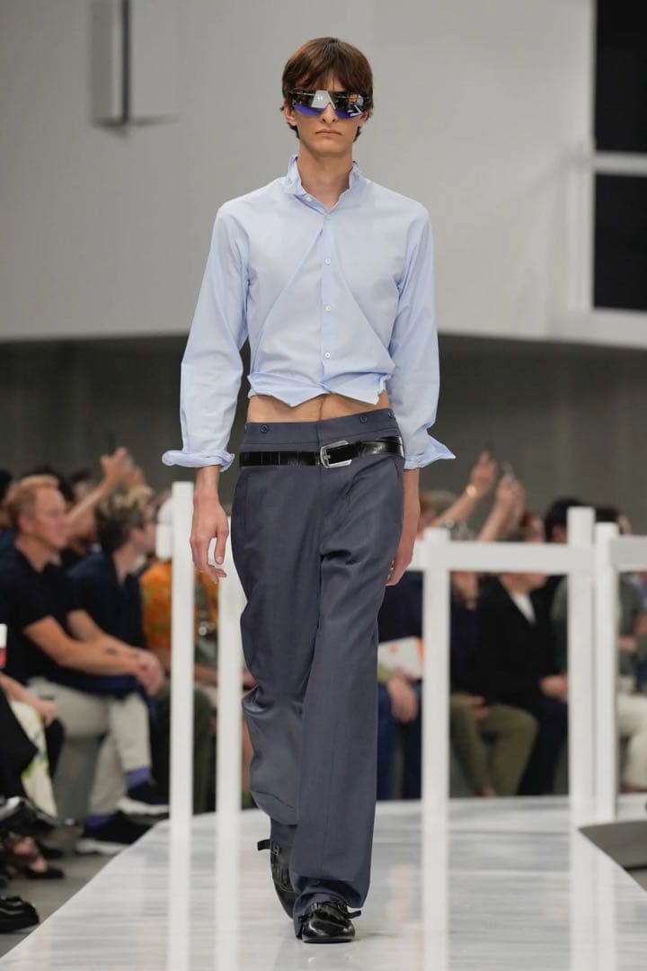 25ss Prada ワイヤーコットンシャツ