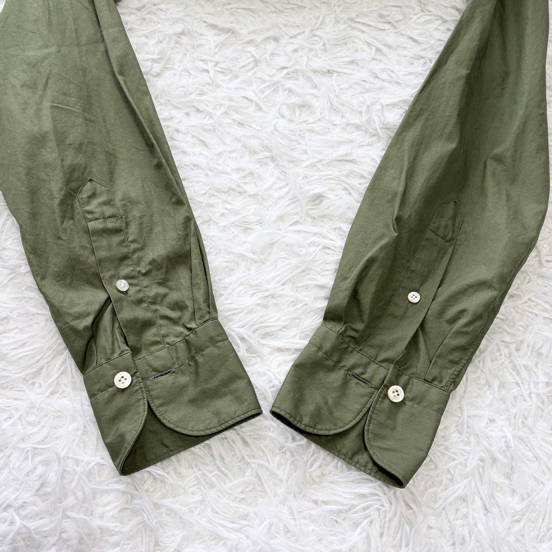 タグ付き未使用✨Finamore ホリゾンタルカラーシャツ コットン