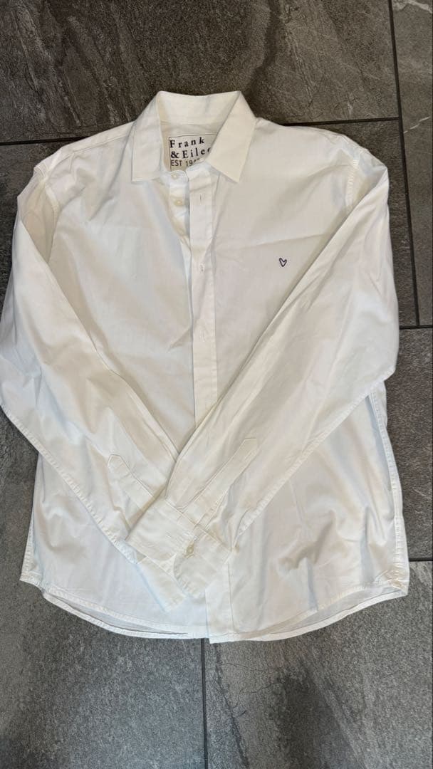 Frank & Eileen ホワイト長袖シャツ S Eileen, Relaxed Button-Up Shirt, White | Frank & Eileen