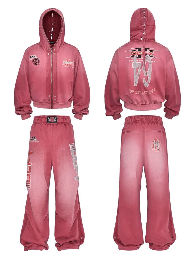 LCE】25SS ウォッシュド スエットセットアップ レッド - メルカリ