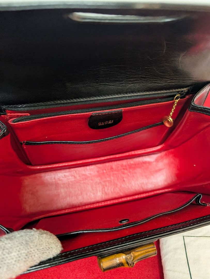 美品 極上！gucci バンブー ターンロック 2wayレザーハンドバッグ 廃盤