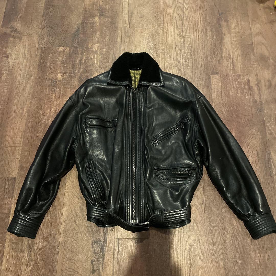 最終値下げ‼️GIANNI VERSACE ジャンニヴェルサーチ黒レザージャケット