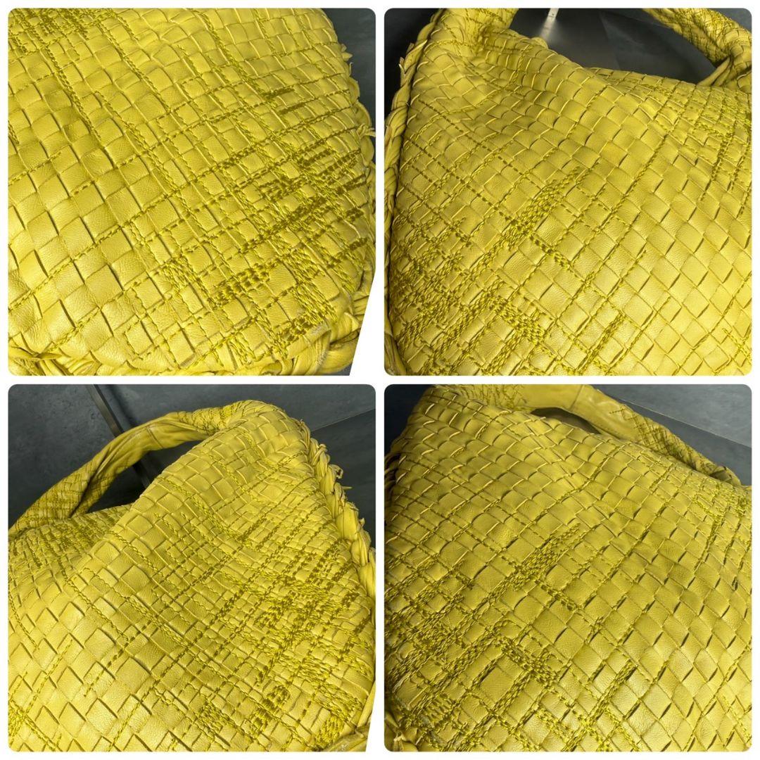 激レア】BOTTEGA VENETA ホーボー ワンショルダー 刺繍 イエロー