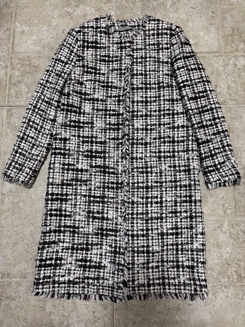 セオリーリュクス ツイードノーカラーコート38 - メルカリ