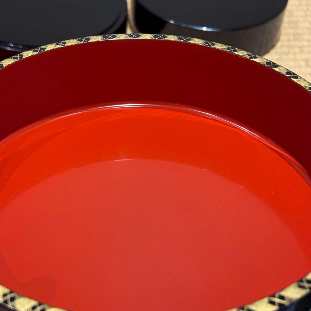 輪島塗 池盛漆器謹製 本堅地 網代沈金 丸重 共箱 美品 - メルカリ