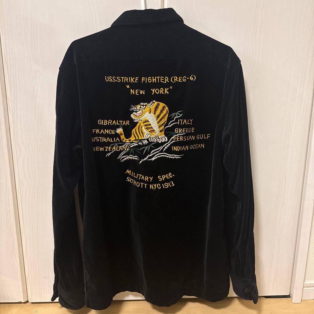 【レア】Schott スーベニアシャツ 別珍 Mサイズ