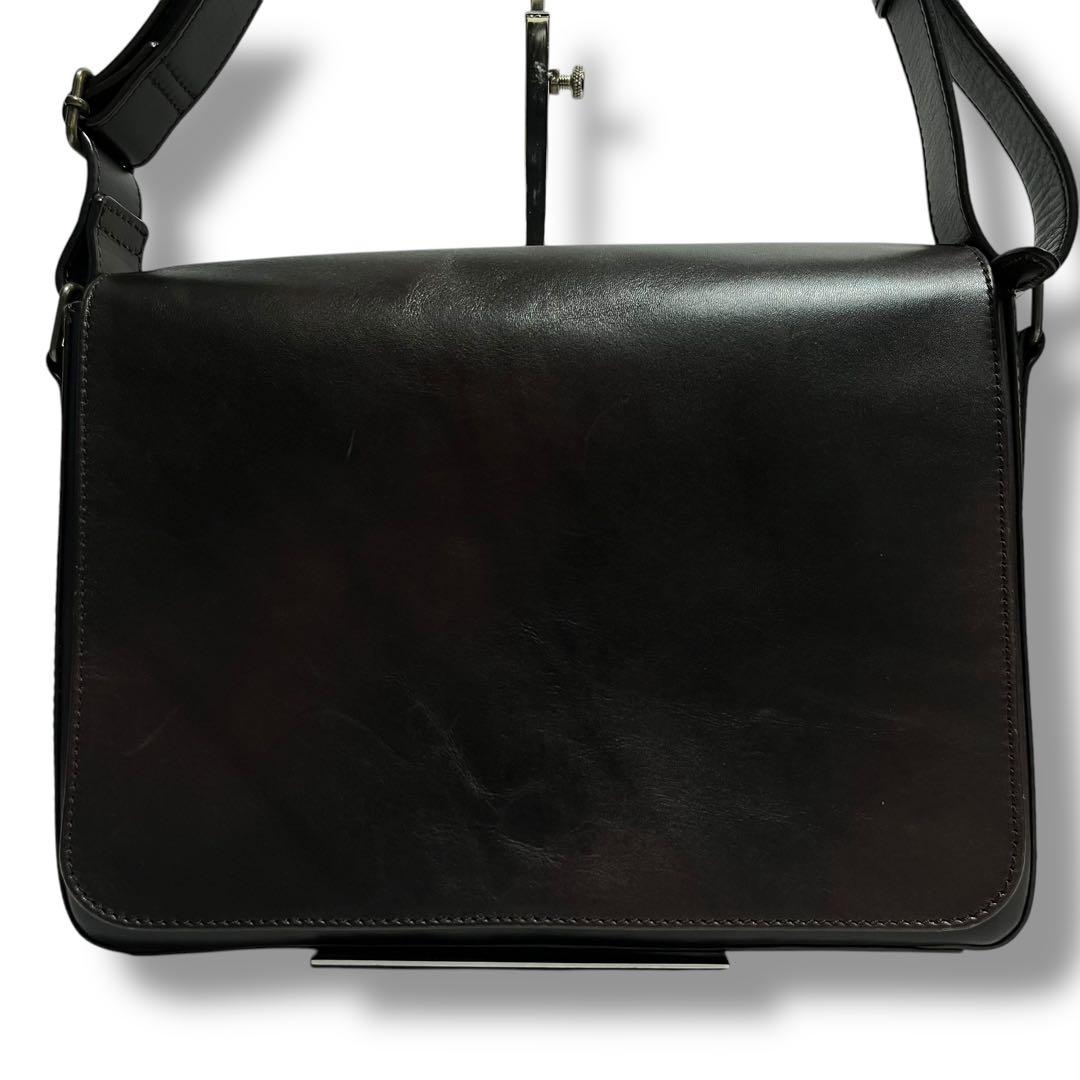 極美品✨マザーハウス メッセンジャーバッグ B5 アンティーク ブラウン