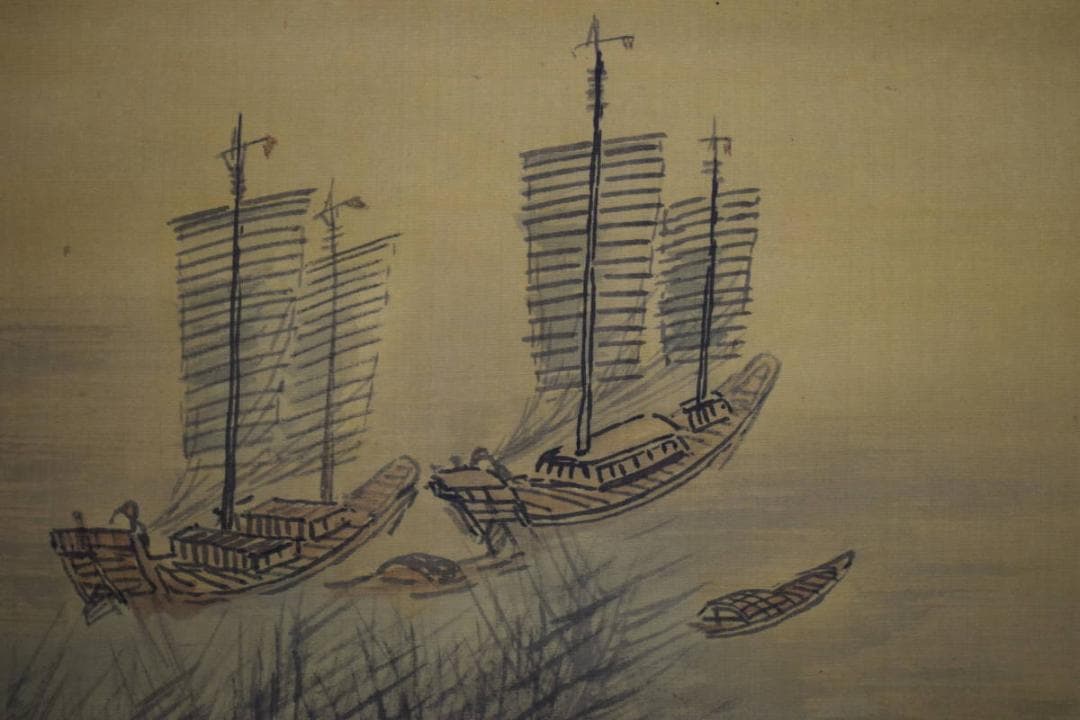 真作/田崎草雲/山水帆船図/絹表装/軸先紫檀/布袋屋掛軸HH-422 2026年最新】Yahoo!オークション -田崎草雲の中古品・新品・未使用品一覧