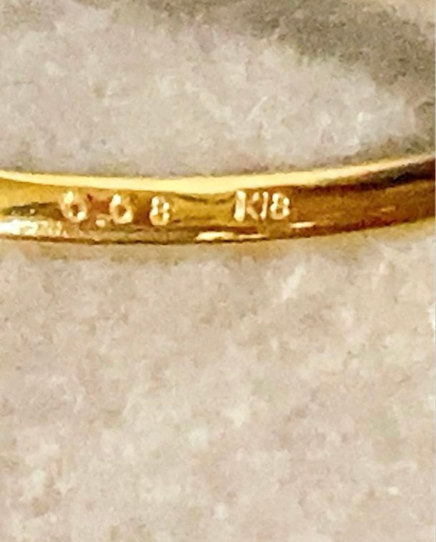 K18 ageteアガット 13号 0.08ct ダイヤモンド ゴールド リング