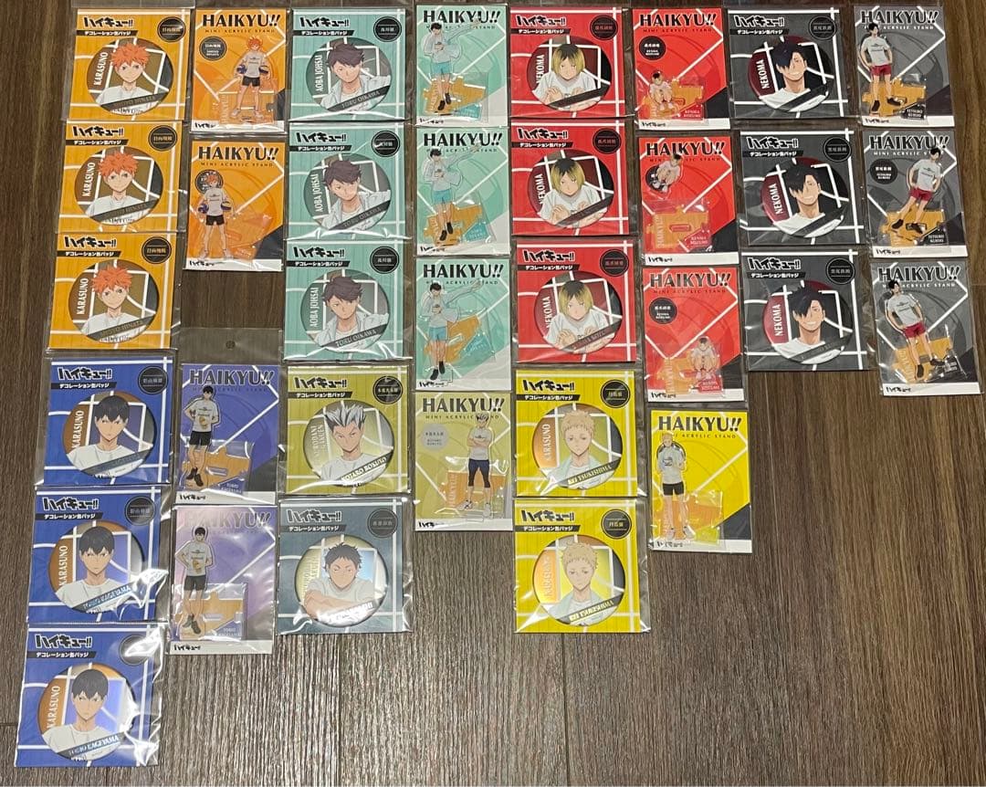 ハイキュー デコレーション缶バッジ ミニアクリルスタンド 34点セット