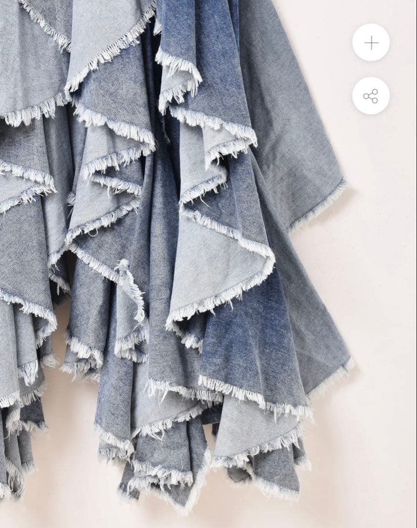 SENEE ホワイト ワイドレッグデニム Sサイズ ホワイトデニムバレル