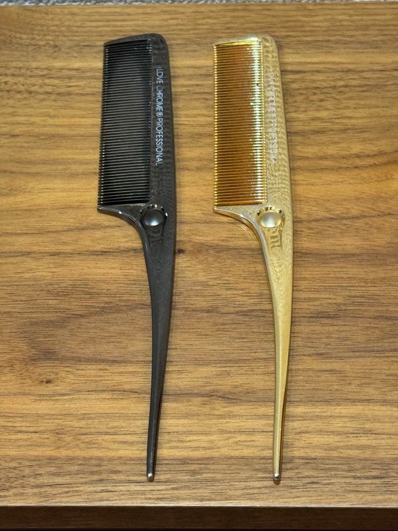 【廃盤品】ラブクロム リングコーム ゴールド＆ブラック　２本セット（バラ売り可）