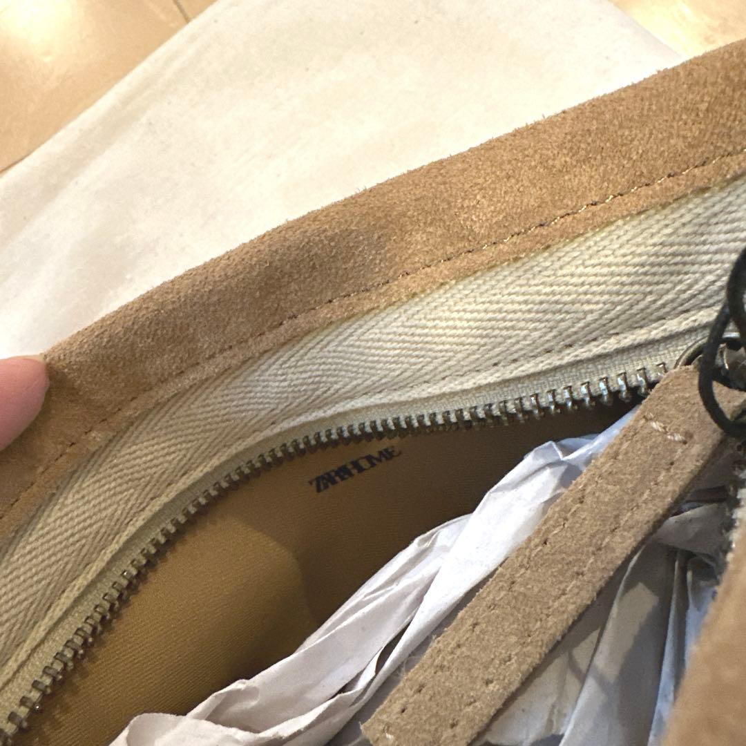 zara home 完売 スエード コスメティックポーチ 化粧 スウェード 新品