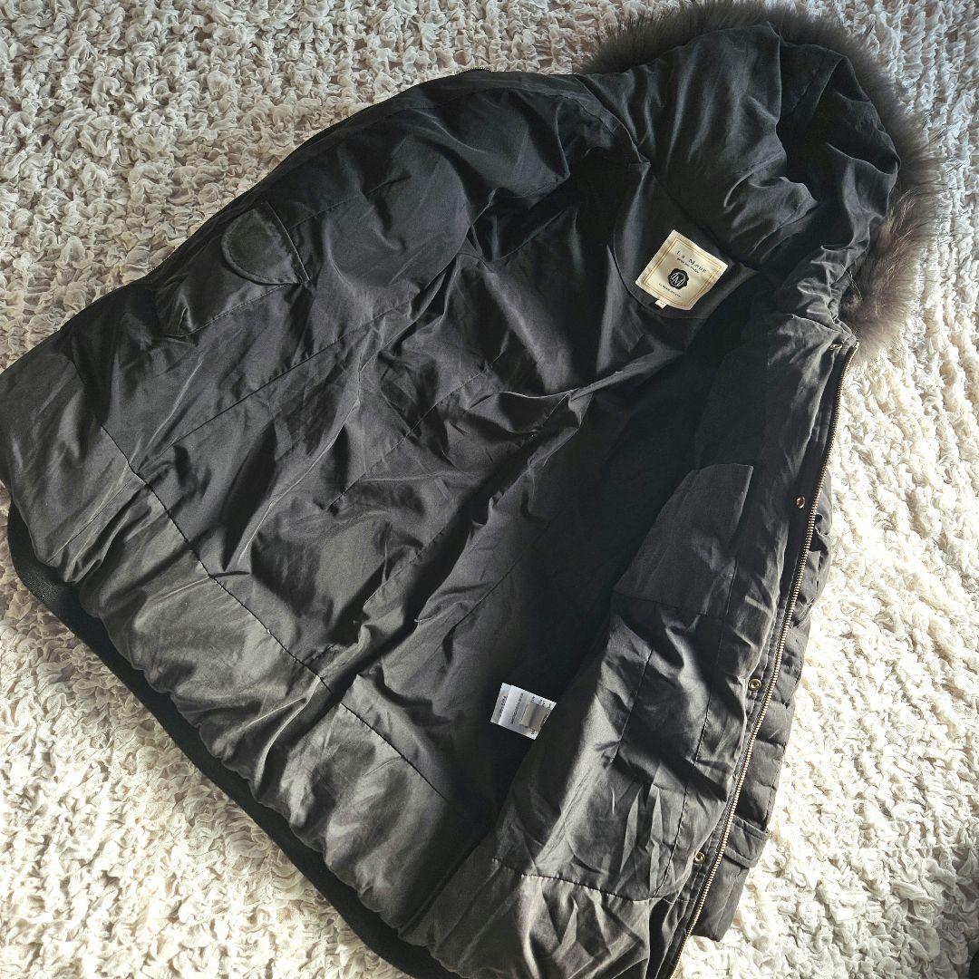 La Mode】軽量ダウンコート 黒 サイズ40 ダウン90% 手洗い可能の通販は