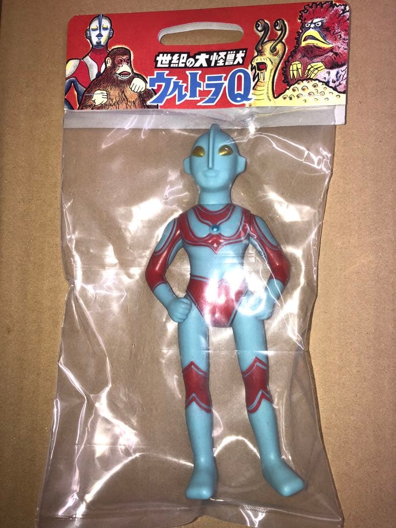 マルサン ウルトラマンジャック ミドル 金目 水色 レトロカラー ソフビ 当時物 マルサン カネゴン ソフビ ウルトラQ 怪獣 ウルトラマン 昭和