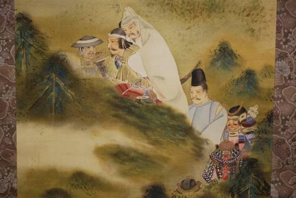 真作/青木観月/仁徳天皇/難波に高津宮登る/布袋屋掛軸HC-941 仁徳天皇・難波高津宮についての私説】近鉄上本町駅周辺（考察その①