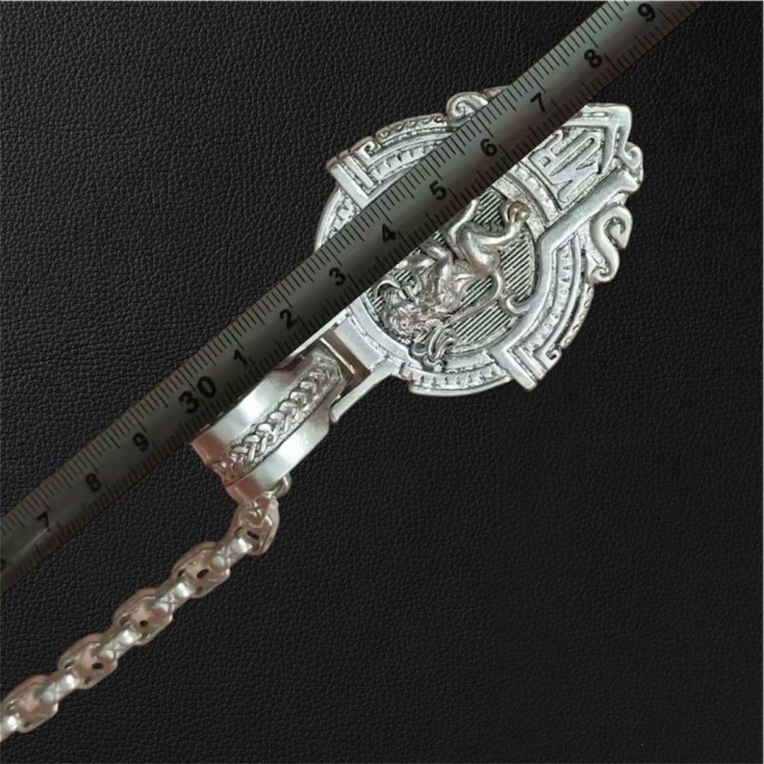 ライオン 銀ネックレス メンズネックレス S925刻印 ヴィンテージ 重厚