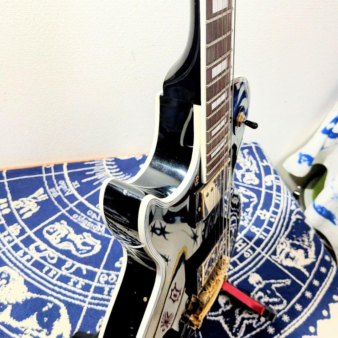 レスポールカスタム 左 レフティ エレキギター 黒金 - メルカリ