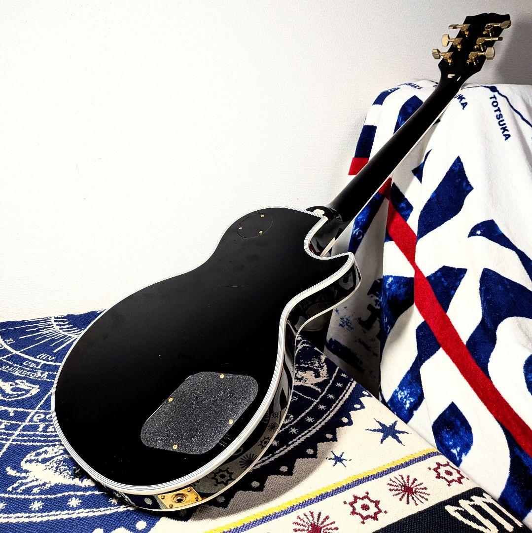 レスポールカスタム 左 レフティ エレキギター 黒金 - メルカリ