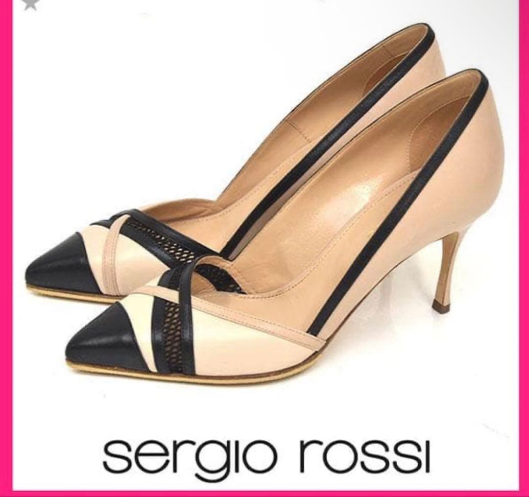 新品❤️セルジオロッシ クロス パンプス 35.5(約22.5)