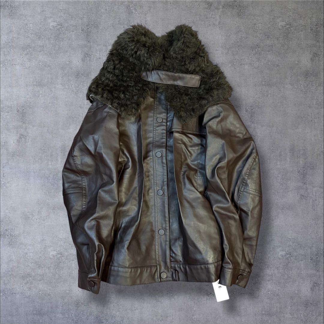 【新品タグ付き】IRENE Fur Hooded Leather Jacket