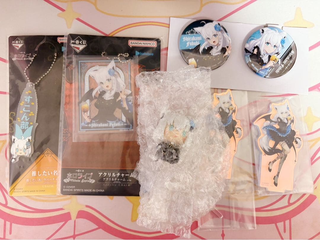 ホロライブ ホロライブ 一番くじ 白上フブキ 大神ミオ 角巻わため 獅白