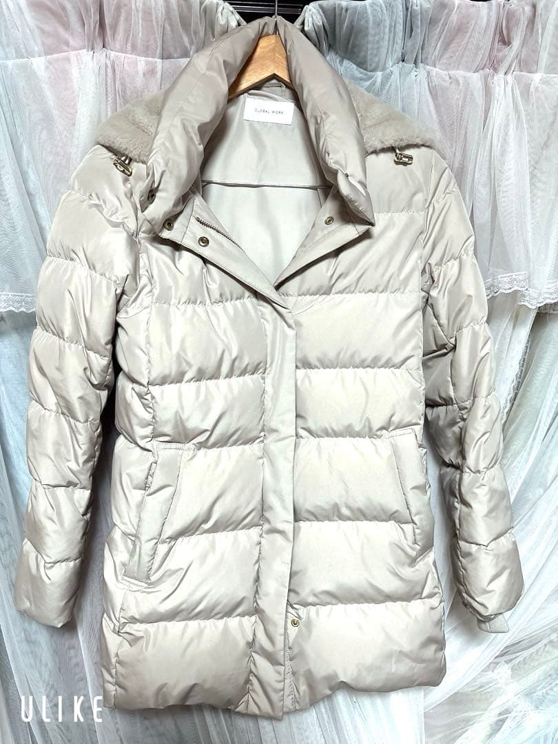 GLOBAL WORK グレージュ　ダウンジャケット