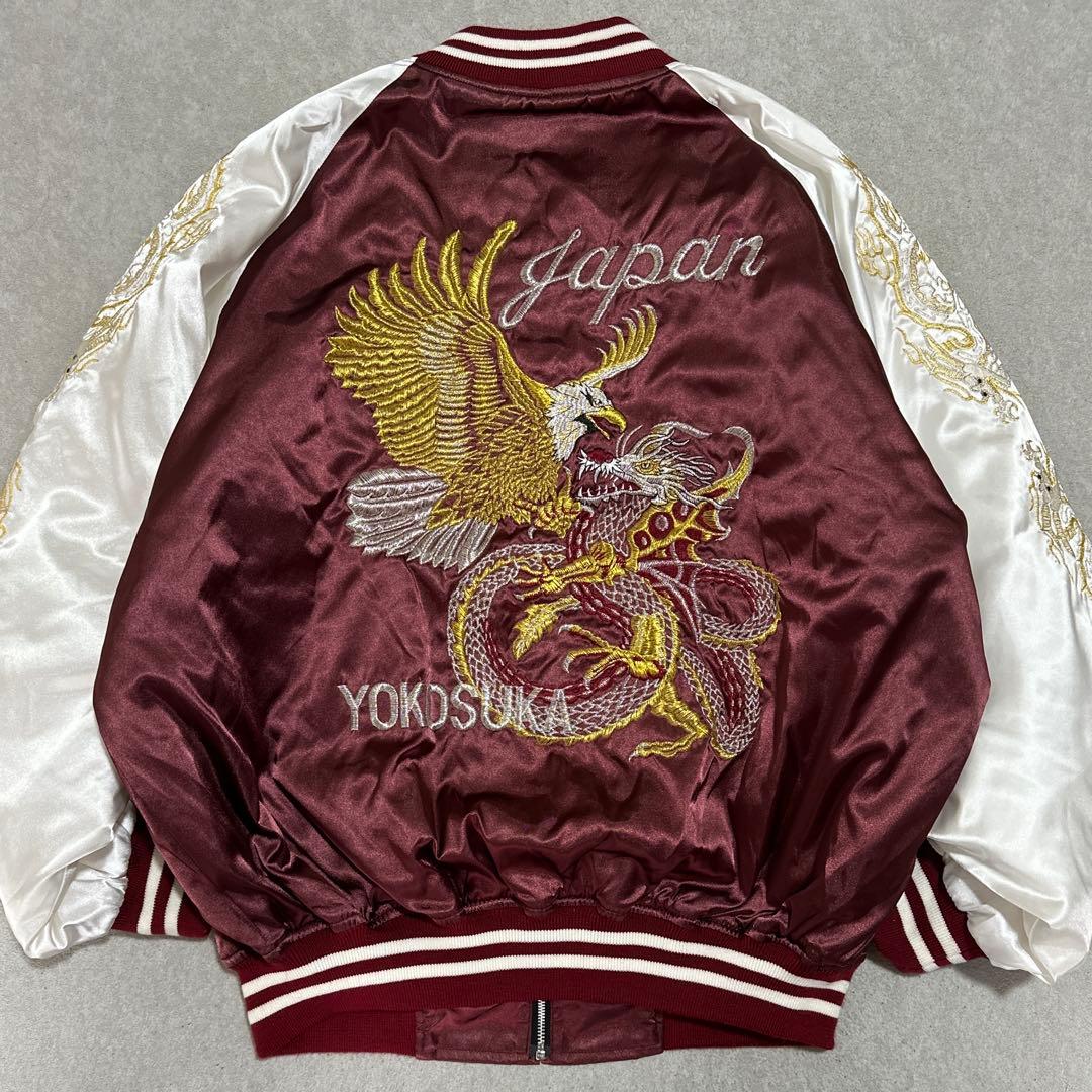 専用★5L 大きいサイズ‼️ 星姫　スカジャン　鷹　龍　ドラゴン　レッド　キルティ