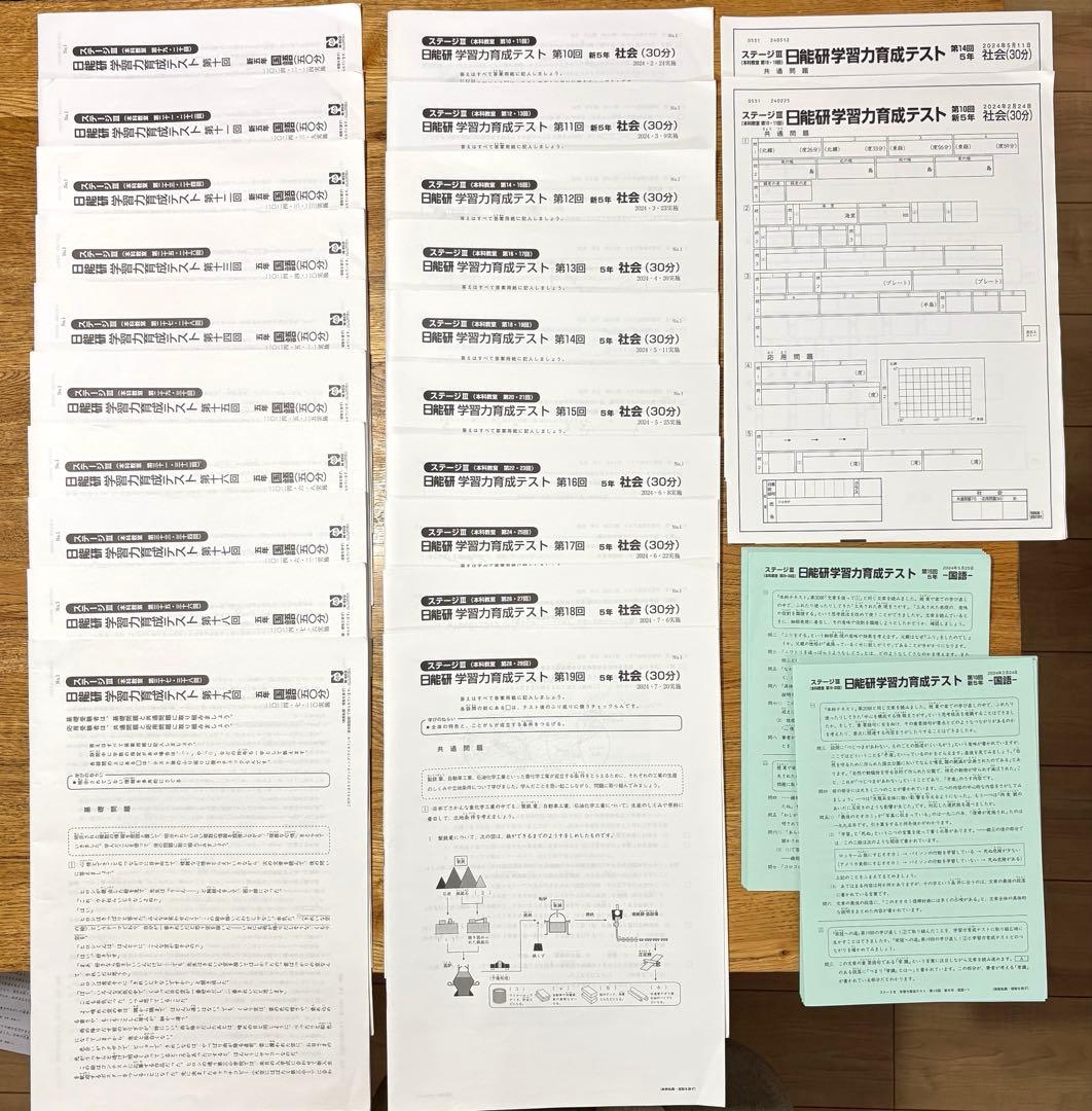 日能研 新5年 5年 新小5 小5 2024年ステージⅢ 前期 学習力育成テスト
