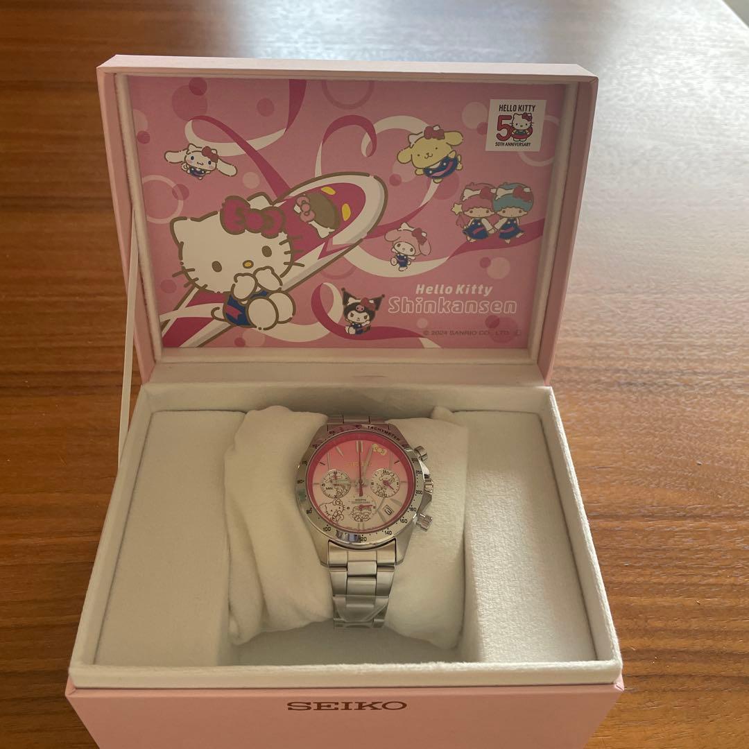 ハローキティ50周年限定デザイン SEIKO 限定5000点新幹線ウォッチ L