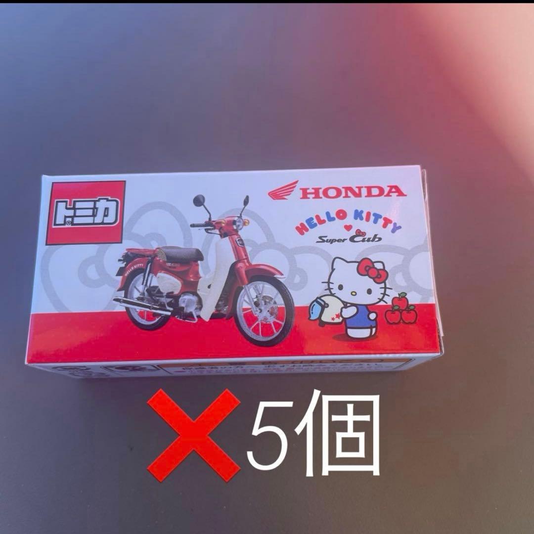 HONDA Hello Kitty Super Cub ミニカー5個 Honda Original by Tomica Super Cub x Hello Kitty トミカ スーパー
