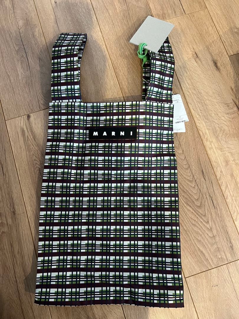【未使用】MARNI チェック柄エコバッグ 新品タグ付き