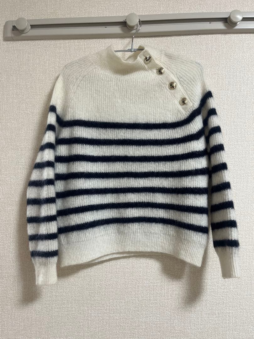 LA MAILLE SÉZANE セザンヌ ストライプニットセーター XS