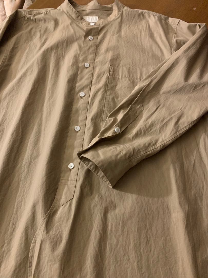 お値下げ　TOUJOURS ベージュ 長袖シャツ　ブラウス　１