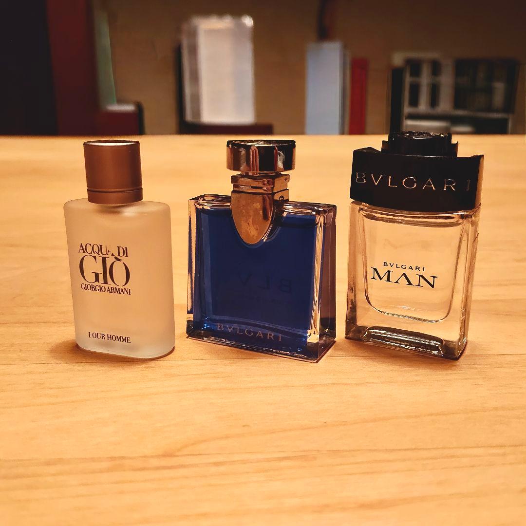 GIORGIO ARMANI & BVLGARI 香水 5mlx3種 セット - メルカリ