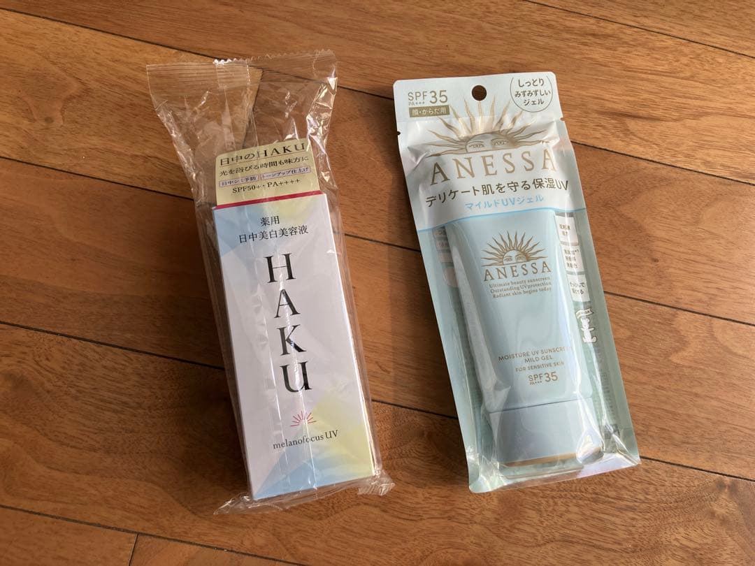 資生堂　HAKU美白美容液　アネッサ　ミネラルUVマイルドジェル　敏感肌用ジェル