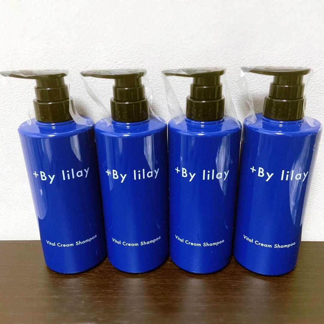 【まな】+By lilay Real　バイタルクリームシャンプー　４本 ヘアケア・ボディケアブランド「LILAY」シリーズより、スキンケア発想