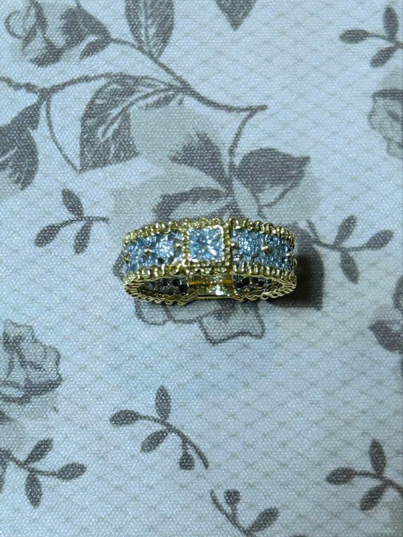 A*I様 k18 ダイヤモンドリング　フィレンツェ彫り風　レース
