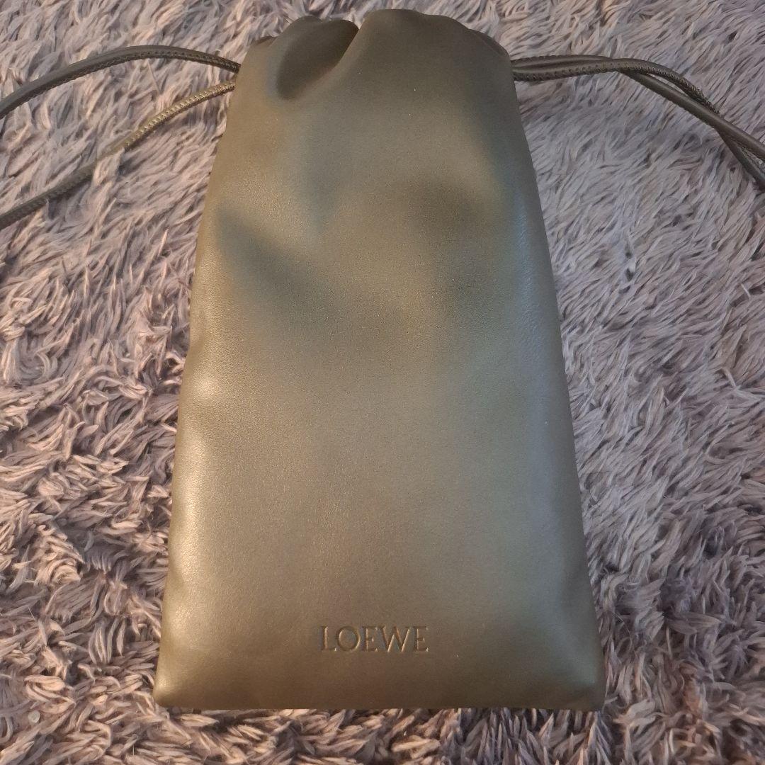 LOEWE オリーブグリーン レザー メガネケース