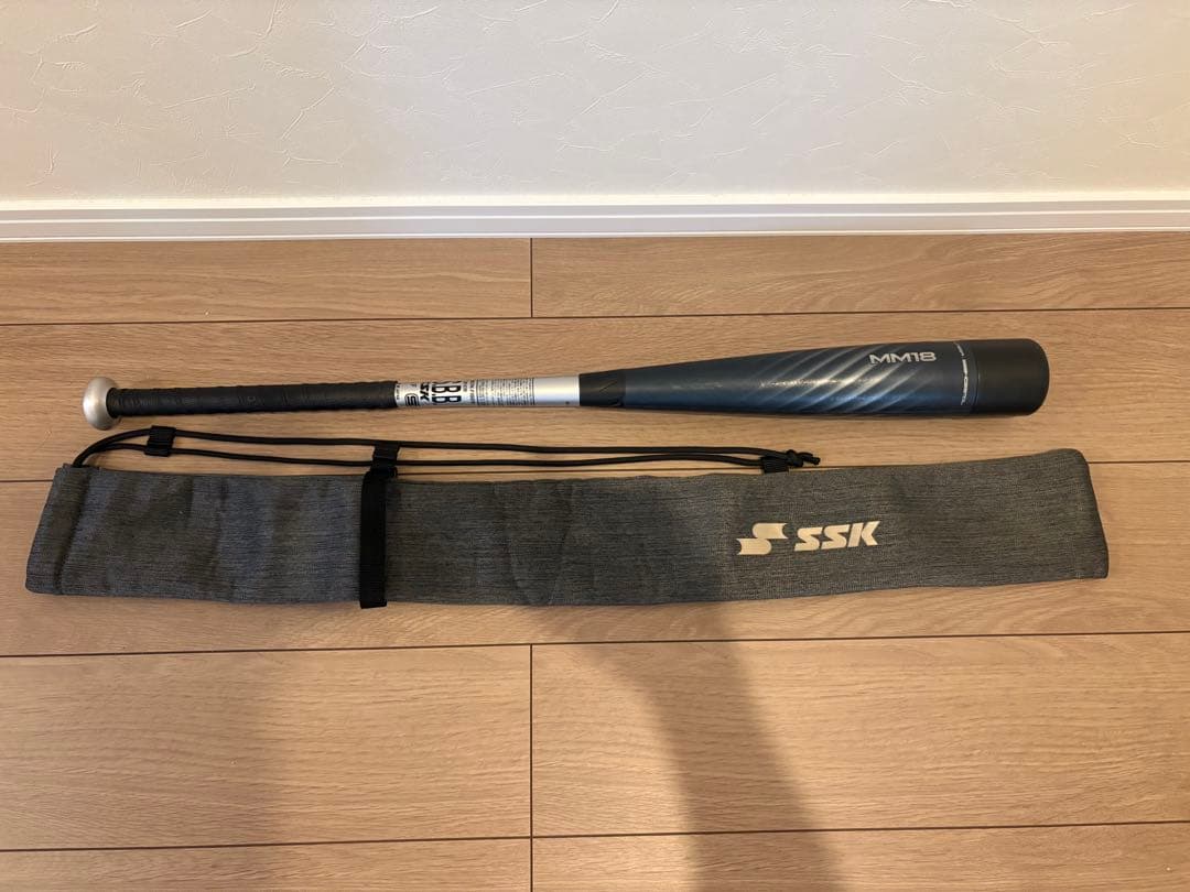 SSK MM18 軟式バット ブラック バットケース付き