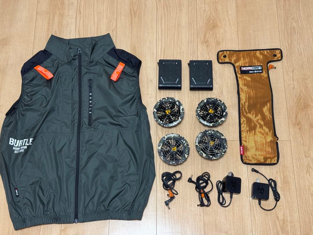 Burtle 空調服 Lサイズ 迷彩ファン付き