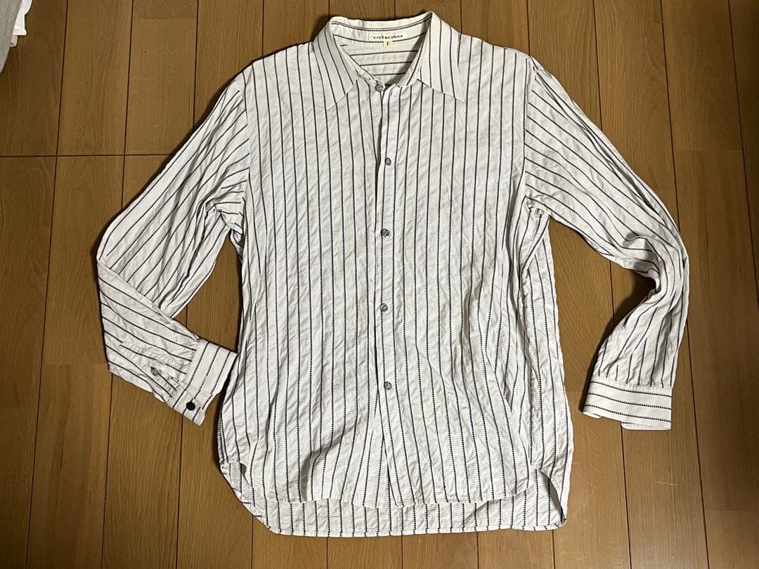 c*0様 ケルト&コブラcelt&cobraトライアングルストライプシャツLチバ