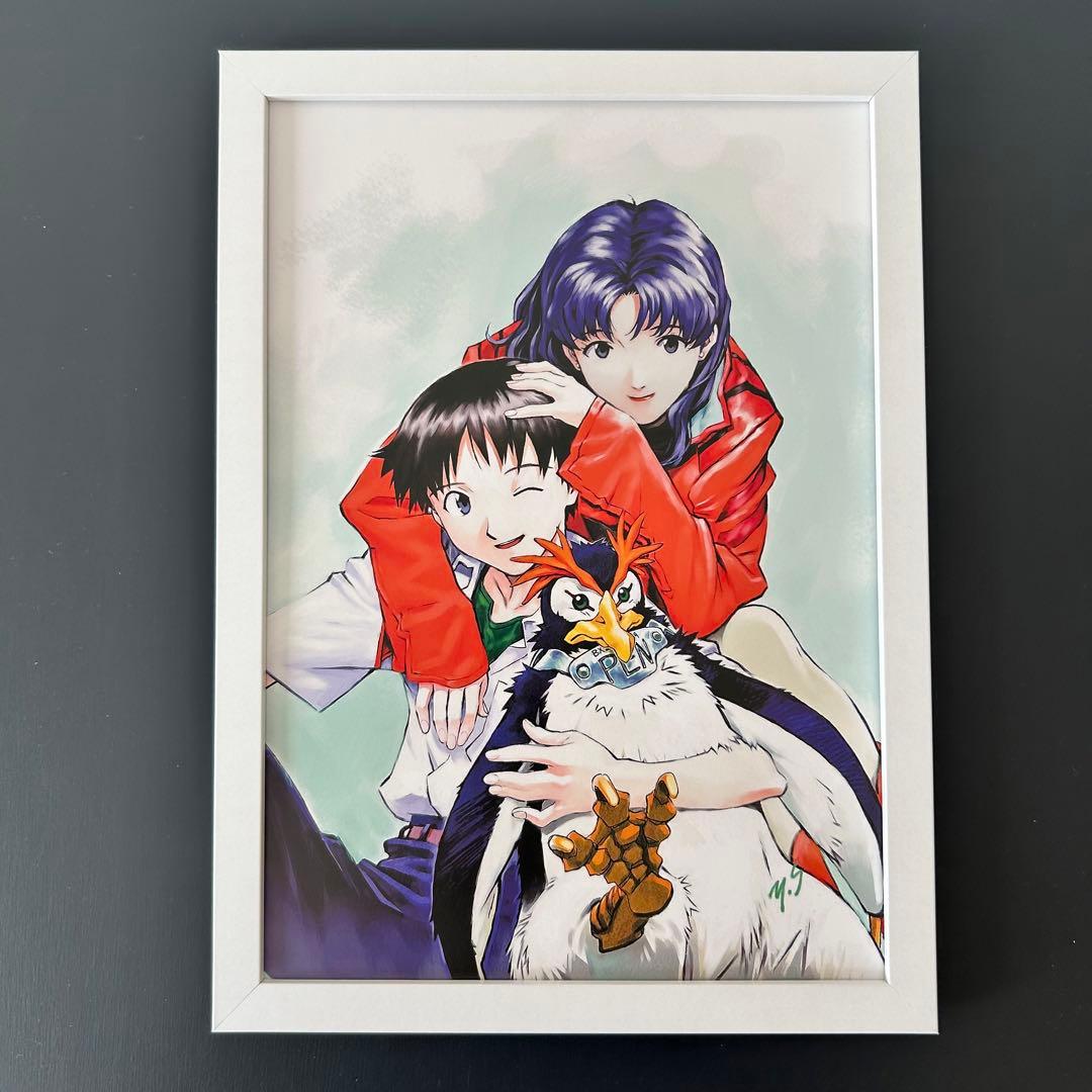 両面イラスト エヴァンゲリオン 碇シンジ 葛城ミサト A4フレーム付き