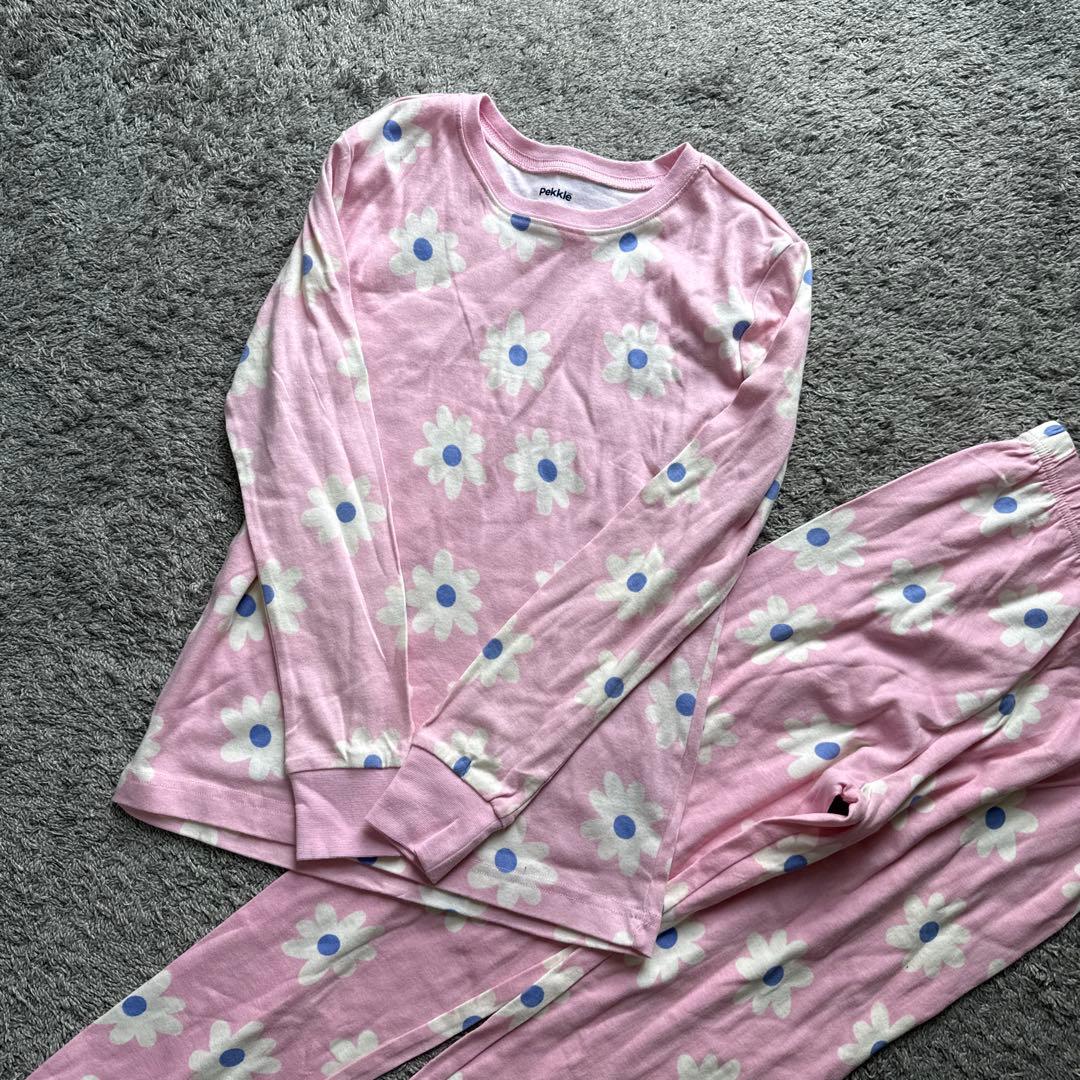 こども服 pekkle 花柄パジャマ上下セットピンク 新品 - メルカリ