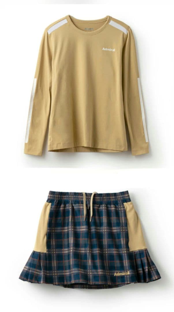 Admiral アドミラル テニスウェア 長袖シャツ&スコートセット M 秋冬物 Admiral（アドミラル） アドミラル『Admiral』 テニスウェア