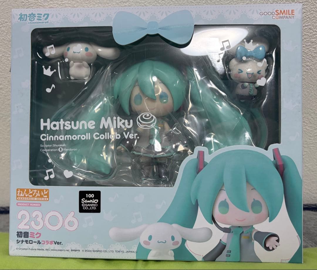 ねんどろいど 初音ミク シナモロールコラボVer. ※箱折れ部分有