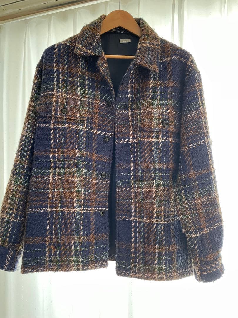 極美品　ネイビー系チェック柄CPOジャケット