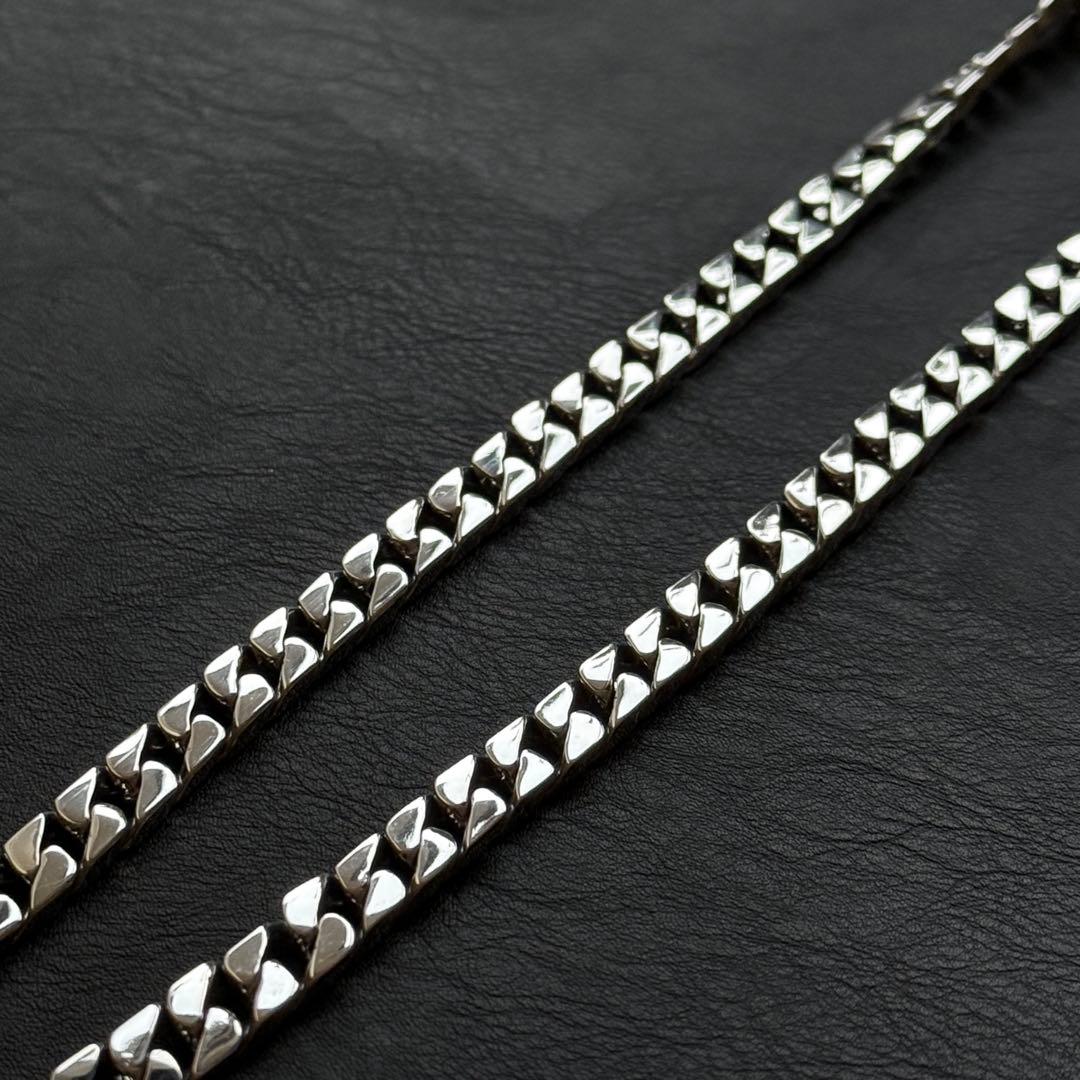 鑑定書付き 50cm シルバー925刻印あり 喜平チェーン ネックレス 重厚